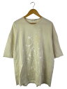 【中古】LAD MUSICIAN◆ペンキプリントビッグTシャツ/コットン/アイボリー/プリント【メンズウェア】(4)