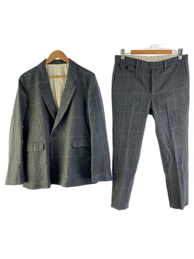 【中古】URU◆セットアップ/1/ウール/GRY/チェック/17FUJ02【メンズウェア】 【中古】URU◆セットアップ/1/ウール/GRY/チェック/17FUJ02【メンズウェア】