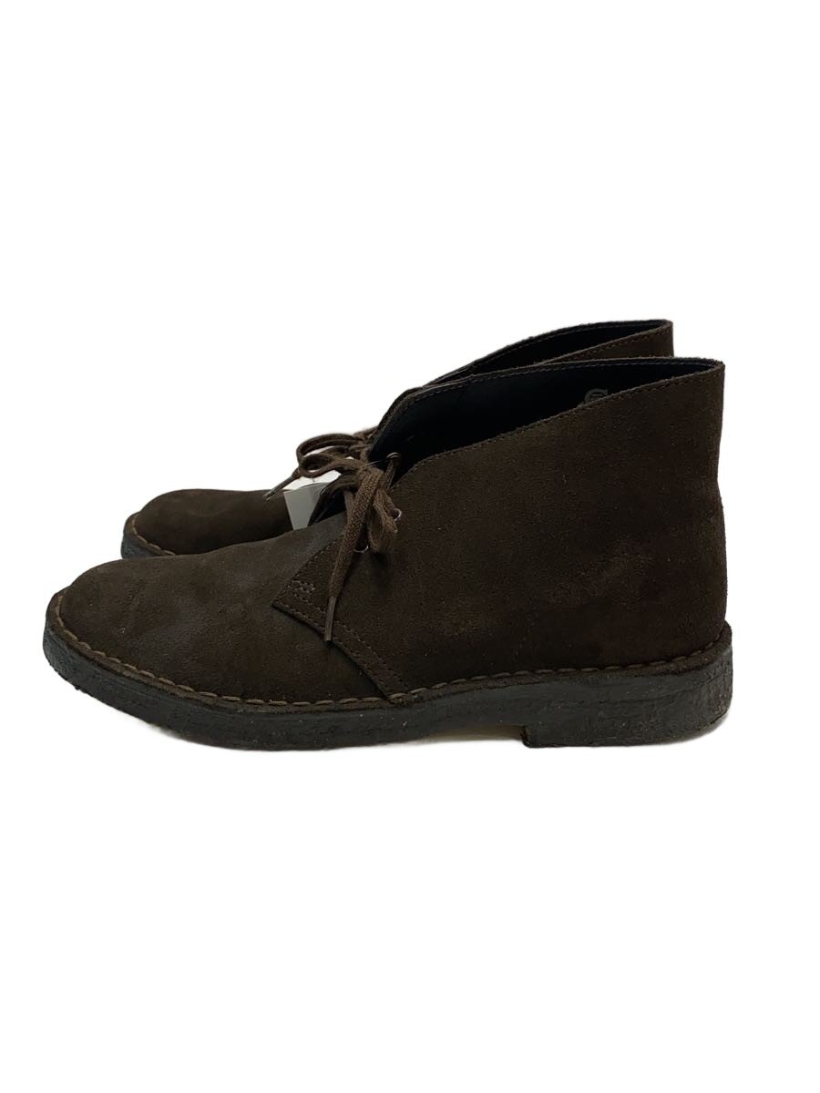 【中古】Clarks◆チャッカブーツ/25cm/BRW/レザー/11826【シューズ】