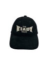 【中古】READYMADE◆TENT FABRIC LOGO CAP/コットン/ブラック/無地/メンズ/RE-CO-BK-00-00-289【服飾雑貨他】
