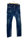 【中古】DSQUARED2◆ボトム/46/コットン/ブルー/無地/s74lb0440【メンズウェア】