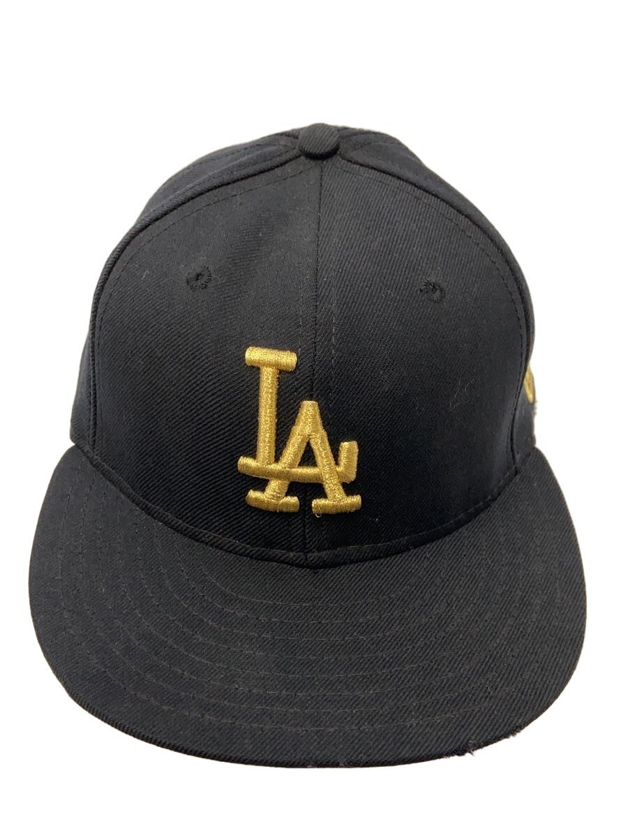 Cap - 【中古】NEW ERA◆キャップ/7 1/4/BLK/無地/メンズ【服飾雑貨他】