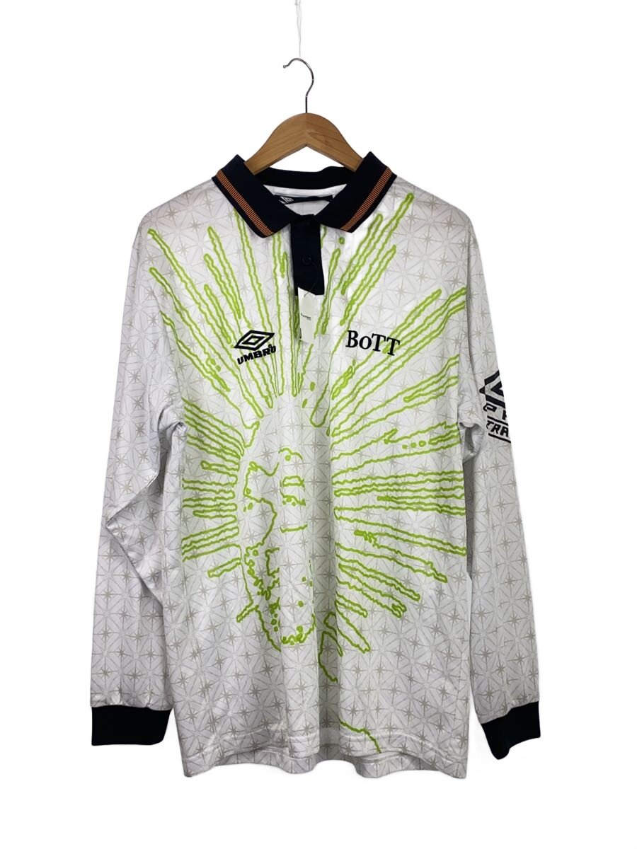 【中古】UMBRO◆ポロシャツ/L/ポリエステル/GRN/総柄【メンズウェア】