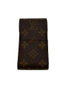 【中古】LOUIS VUITTON◆エテュイ・シガレット_モノグラム・キャンバス_BRW/レザー/BRW/総柄/メンズ【服飾雑貨他】