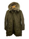 【中古】Woolrich◆BOW BRIDGE COAT/ロングダウンジャケット/M/コットン/KHK/1502259/袖口使用感【レディースウェア】