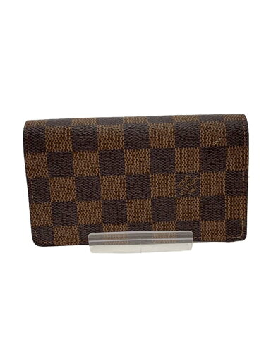 【中古】LOUIS VUITTON◆ポルト・モネ・ビエ・トレゾール_ダミエ・エベヌ_BRW/PVC/BRW/レディース【服飾雑貨他】 【中古】LOUIS VUITTON◆ポルト・モネ・ビエ・トレゾール_ダミエ・エベヌ_BRW/PVC/BRW/レディース【服飾雑貨他】