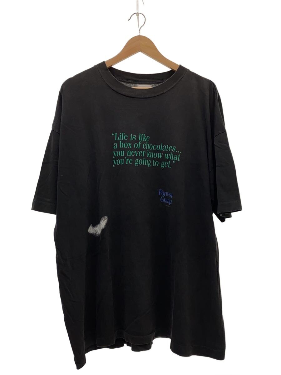 STANLEY DESANTIS◆Tシャツ/XL/コットン/BLK/プリント/90s/Forrest Gump