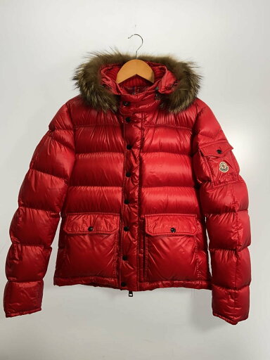【中古】MONCLER◆ダウンジャケット/2/ナイロン/RED/122-091-41932-15//【メンズウェア】 【中古】MONCLER◆ダウンジャケット/2/ナイロン/RED/122-091-41932-15//【メンズウェア】