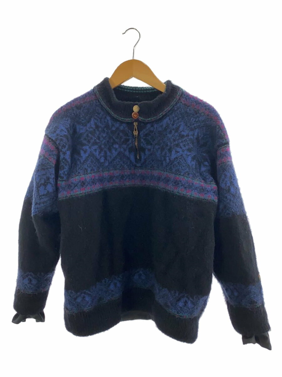 【中古】DALE OF NORWAY◆ニット・セーター(厚手)/XL/ウール/BLK【メンズウェア】