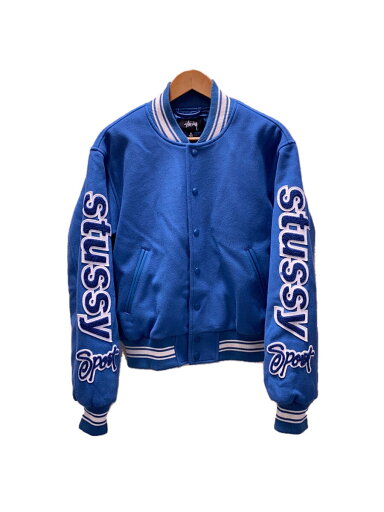 【中古】STUSSY◆スタジャン/S/ポリエステル/BLU/115748//【メンズウェア】 【中古】STUSSY◆スタジャン/S/ポリエステル/BLU/115748//【メンズウェア】