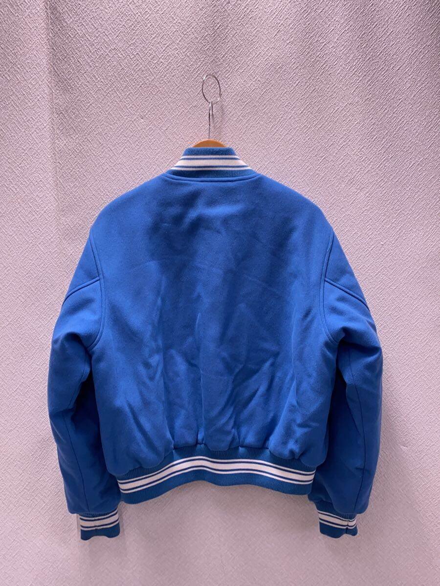 【中古】STUSSY◆スタジャン/S/ポリエステル/BLU/115748//【メンズウェア】