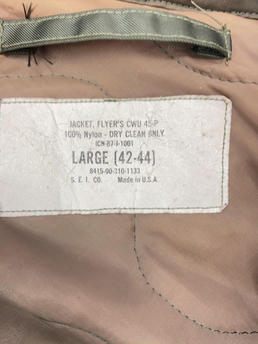 【中古】US.ARMY◆フライトジャケット/L/ナイロン/KHK/無地/8415-00-310-1133//【メンズウェア】