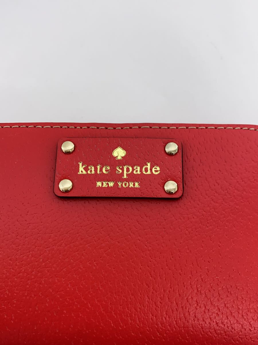 【中古】kate spade new york◆ウェルズリー/2つ折り財布/WLRU1745/レッド//【服飾雑貨他】