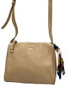 【中古】kate spade new york◆ショルダーバッグ/レザー/BEG/無地/S362【バッグ】