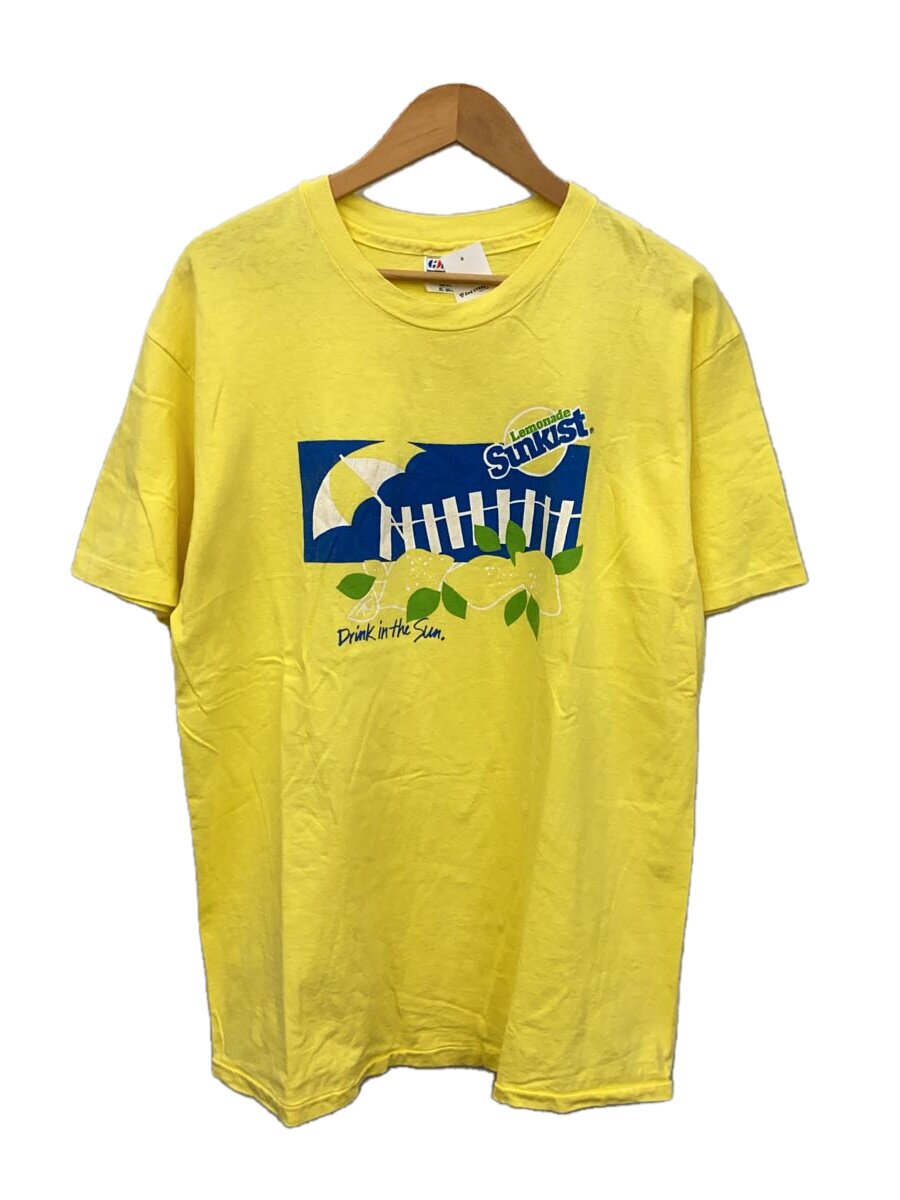 Hanes◆Tシャツ/XL/コットン/YLW/lemonade sunkist
