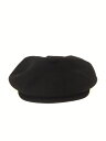 【中古】KANGOL◆キャスケット/--/ウール/BLK/無地/レディース【服飾雑貨他】