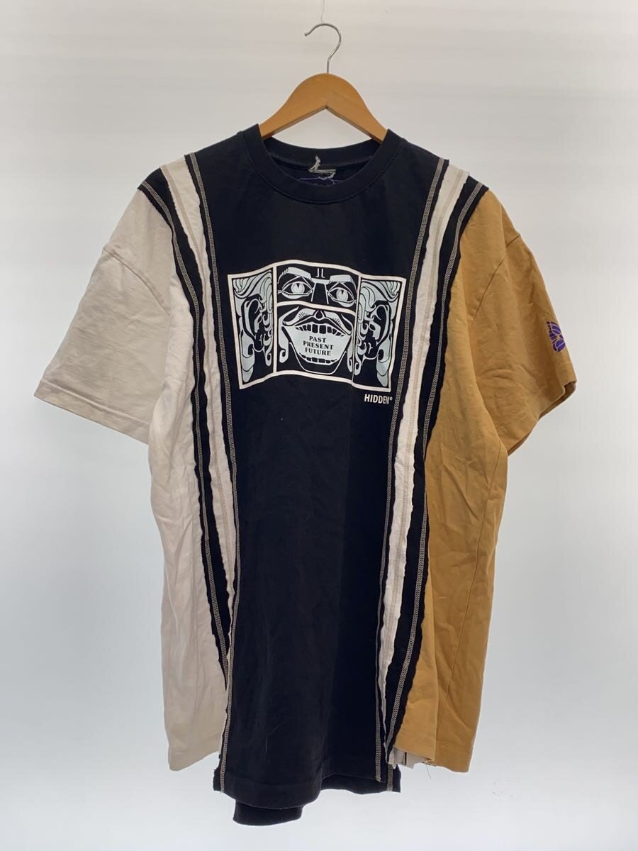 Needles◆Tシャツ/1/コットン/BLK/KP978/PAST PRESENT FUTURE//