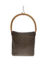 【中古】LOUIS VUITTON◆ルーピングGM/M51145/モノグラム/ハンドバッグ/レザー/BRW/総柄【バッグ】