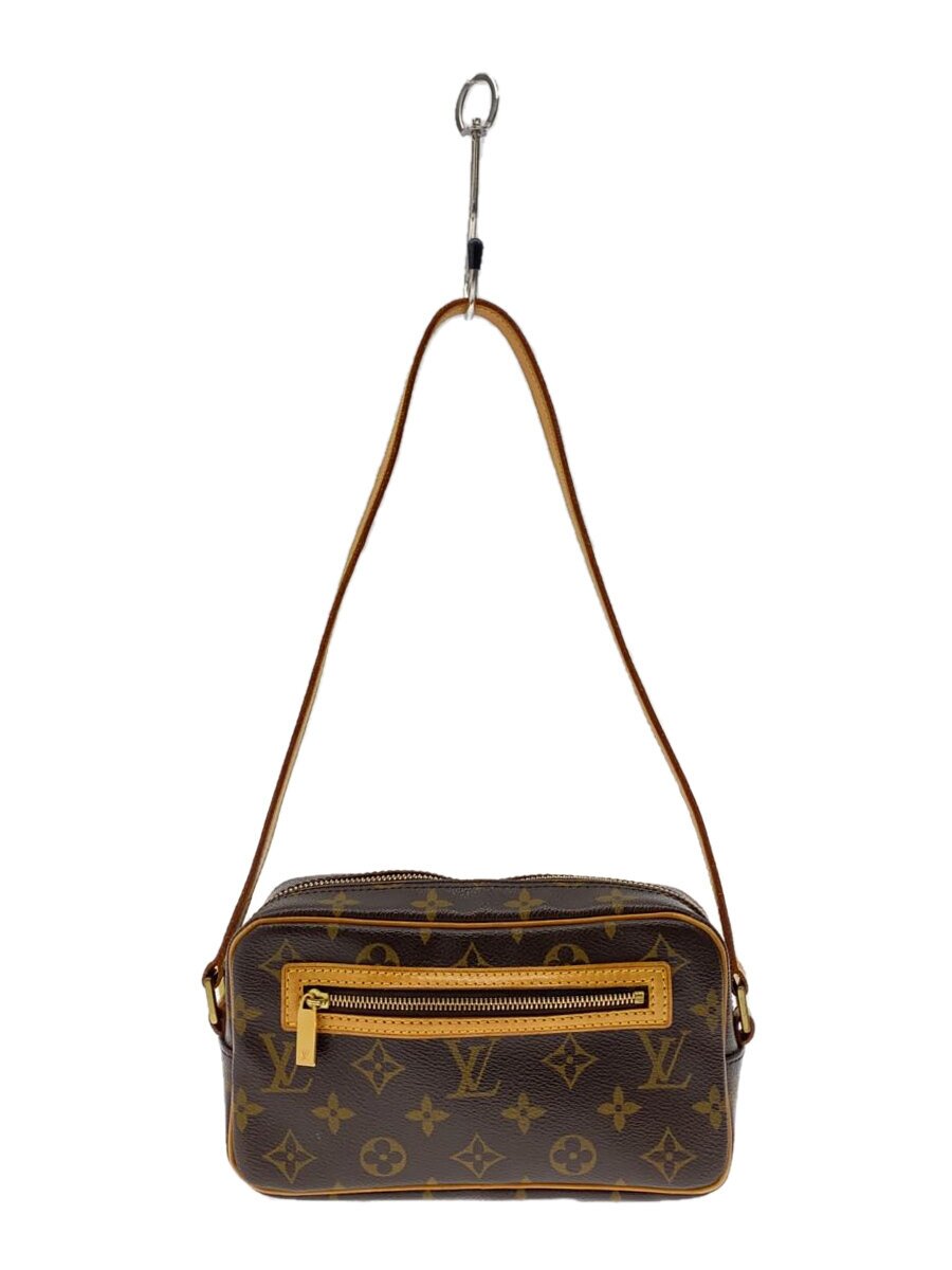【中古】LOUIS VUITTON◆ポシェット・シテ_モノグラム・キャンバス_BRW/PVC/BRW【バッグ】