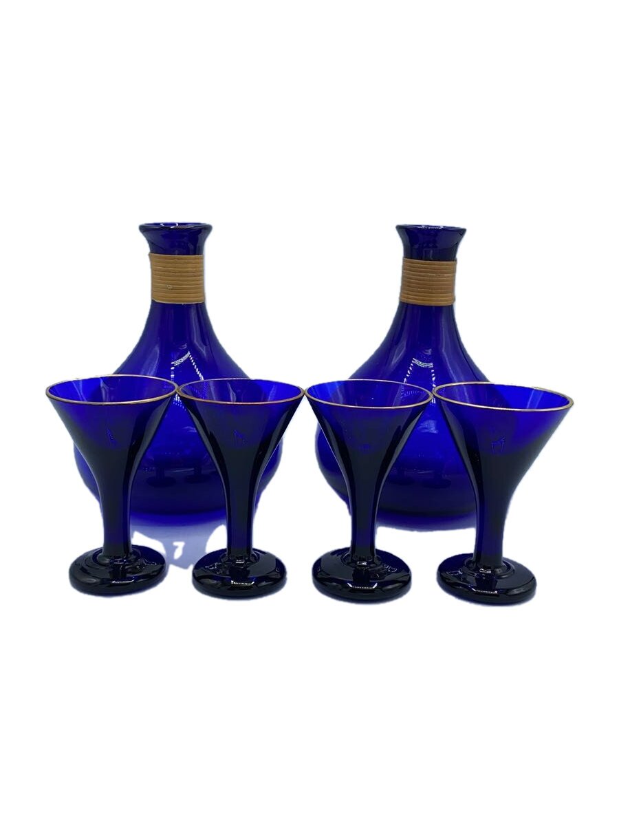 【中古】カメイガラス/グラス/4点セット/BLU【キッチン用品】