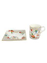 【中古】WEDGWOOD◆プレート&マグカップ/2点セット/ホワイト/ワンダーラスト/ロココ/フラワーズ【キッチン用品】