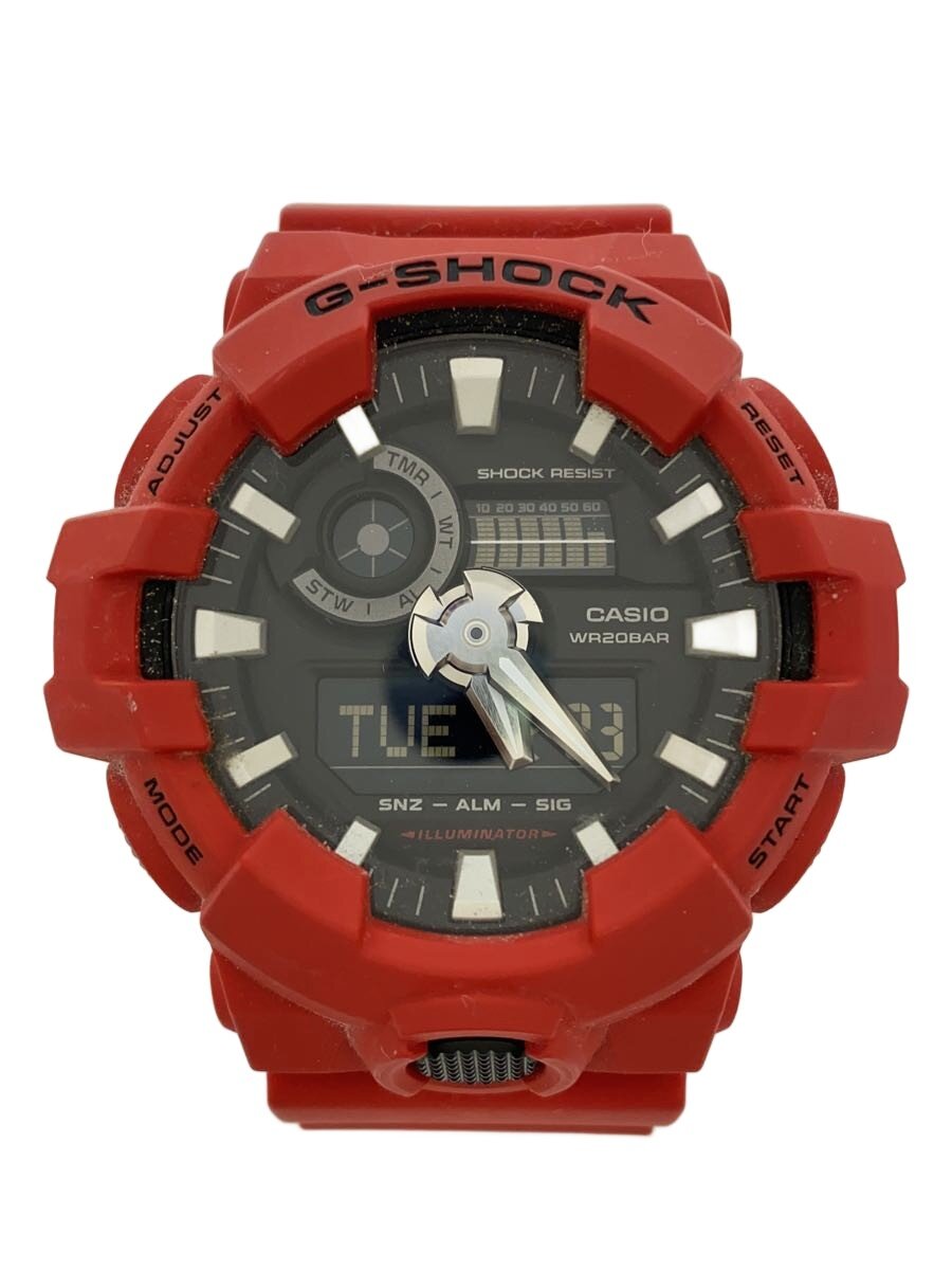 其它 - 【中古】CASIO◆クォーツ腕時計・G-SHOCK/デジアナ/BLK/RED【服飾雑貨他】