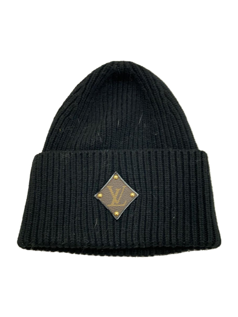 【中古】LOUIS VUITTON◆ニットキャップ/--/ウール/BLK/メンズ/M76706//【服飾雑貨他】