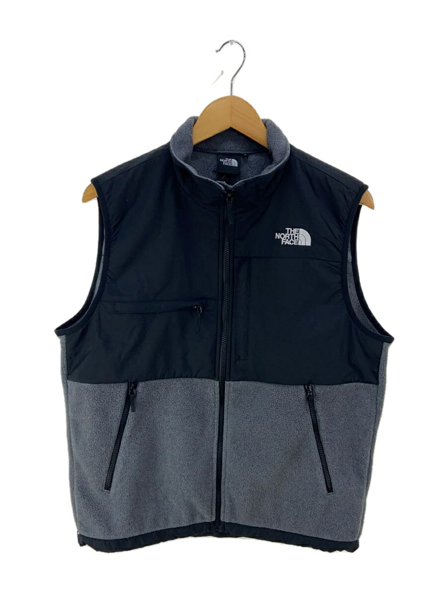 【中古】THE NORTH FACE◆DENALI VEST_デナリベスト/S/ポリエステル/GRY【メンズウェア】