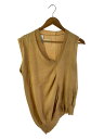 【中古】Martin Margiela◆05ss 白タグ アーティザナル アシンメトリー/ベスト/M/コットン/BEG/31 YT011【メンズウェア】