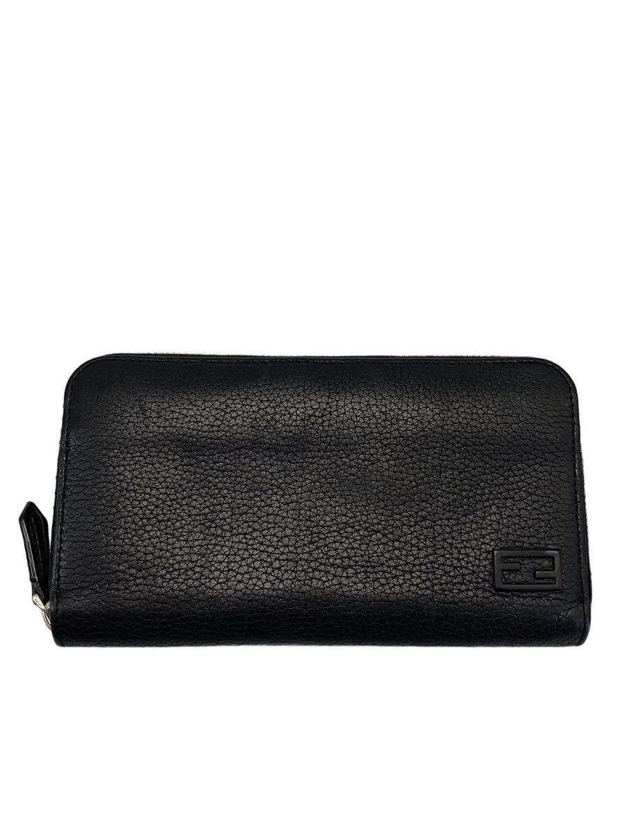 【中古】FENDI◆長財布/レザー/BLK/メンズ/7M0210【服飾雑貨他】