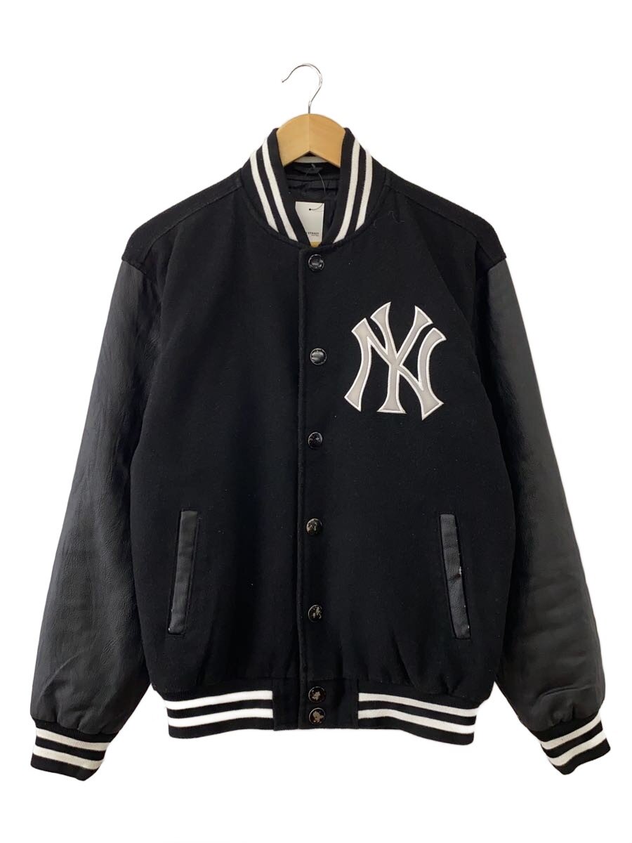 【中古】Genuine Merchandise◆スタジャン/S/ウール/BLK/無地【メンズウェア】