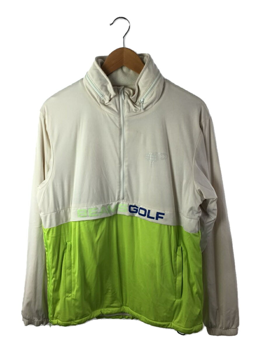 【中古】BEAMS GOLF◆ハーフジッププルオーバージャケット/L/ポリエステル/IVO/82-18-0120-803【メンズウェア】