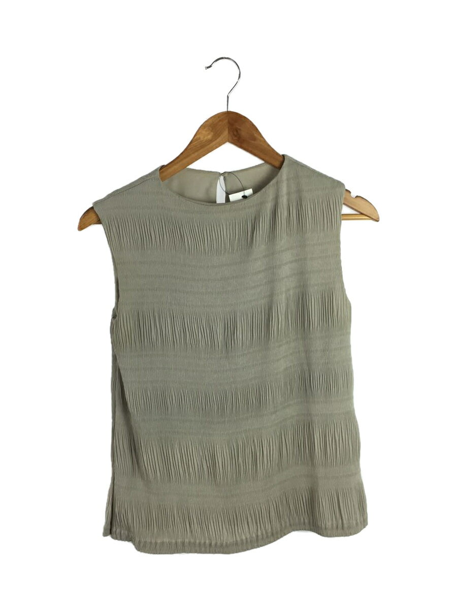 【中古】Mila Owen◆Majolica Pleated Sleeveless Top/トップス/0/ポリエステル/GRN/無地【レディースウェア】