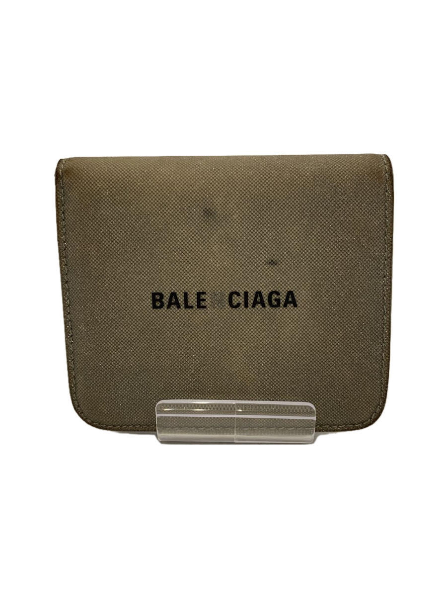 【中古】BALENCIAGA◆2つ折り財布/--/GRY