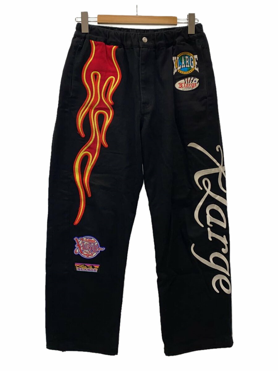 【中古】X-LARGE◆RACING TEAM PANTS/ストレートパンツ/L/パッチカスタムデザイン/101214031014【メンズウェア】