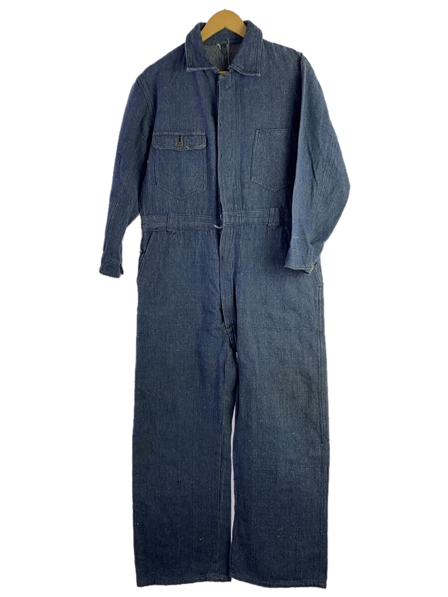 【中古】30-40s/SUPERIOR/オールインワン/首振りボタン/BLU【メンズウェア】