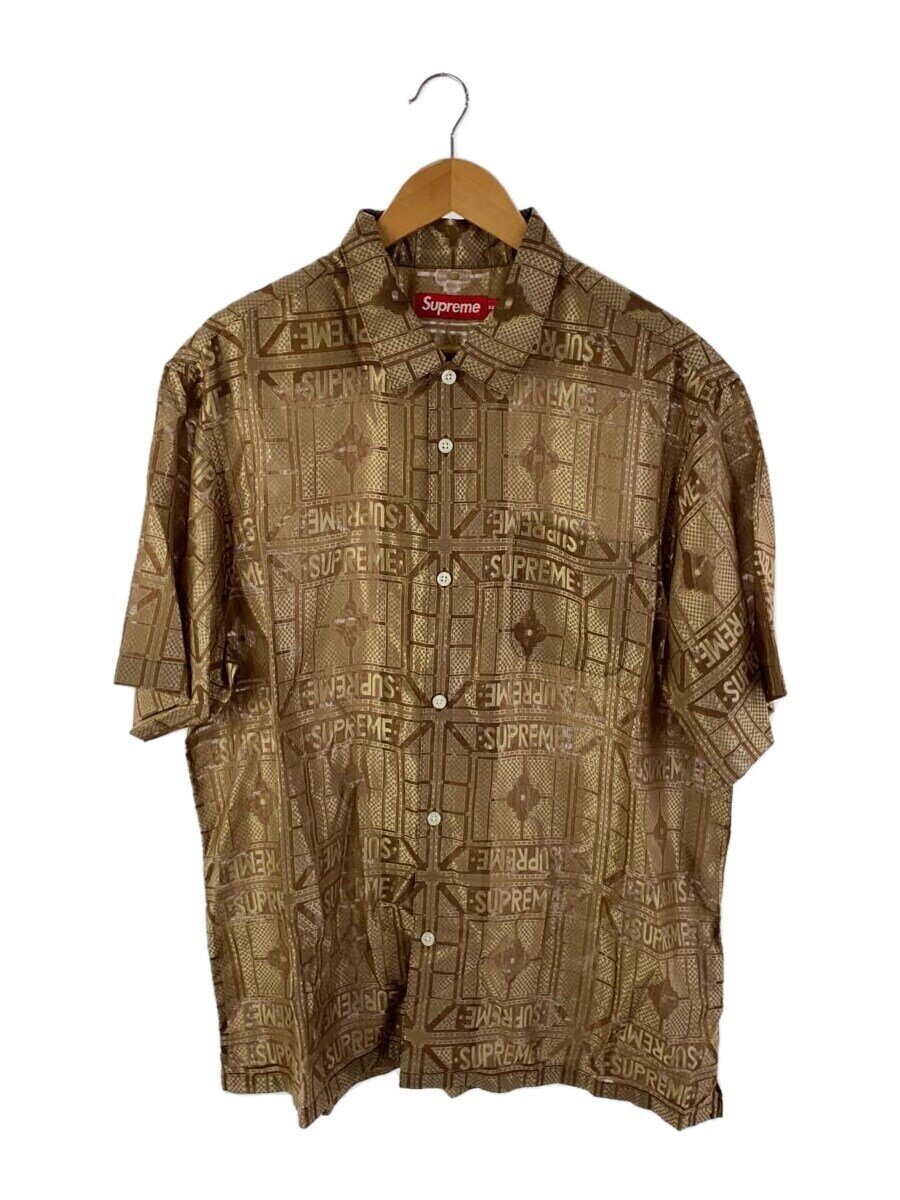 【中古】Supreme◆半袖シャツ/XXL/ポリエステル/BRW/総柄【メンズウェア】