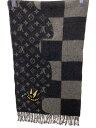 【中古】LOUIS VUITTON◆マフラー/カシミア/GRY/総柄/メンズ/MP2701【服飾雑貨他】