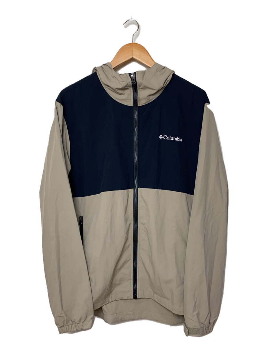 【中古】Columbia◆VIZZAVONA PASS II JACKET_ヴィザボナパス2ジャケット/L/ナイロン/BEG【メンズウェア】
