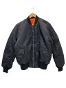 【中古】ALPHA INDUSTRIES◆フライトジャケット/M/ナイロン/BLK/2000-401【メンズウェア】