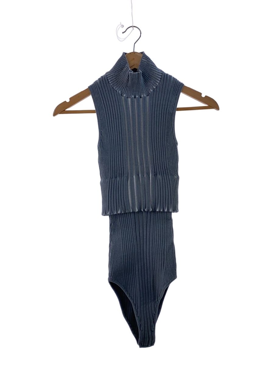 【中古】I/AQUA LIXUN SU/リブニット スリーブレス ボディスーツ/1/ビスコース/GRY【レディースウェア】