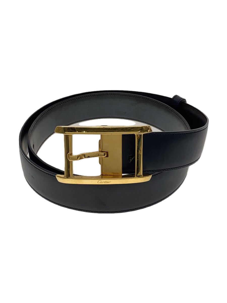 【中古】Cartier◆ベルト/レザー/BLK/メンズ【服飾雑貨他】