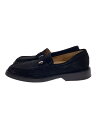 【中古】TOD’S◆ローファー/UK7/BLK/スウェード【シューズ】