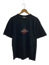 【中古】A Elegantes SAPEur◆イチゴプリントTシャツ/Tシャツ/L/コットン/ブラック【メンズウェア】