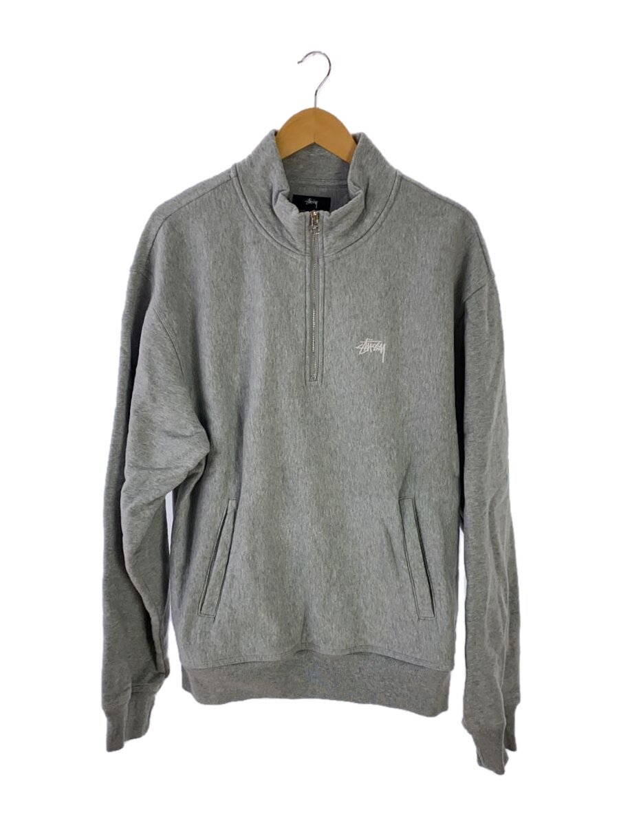 【中古】STUSSY◆スウェット/L/コットン/GRY/無地/118470【メンズウェア】