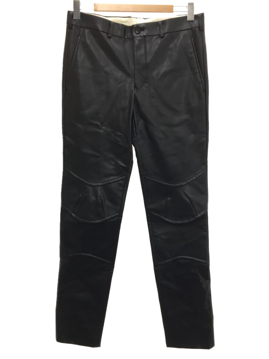 【中古】COMME des GARCONS HOMME PLUS◆ストレートパンツ/M/フェイクレザー/BLK/pr-p067//【メンズウェア】