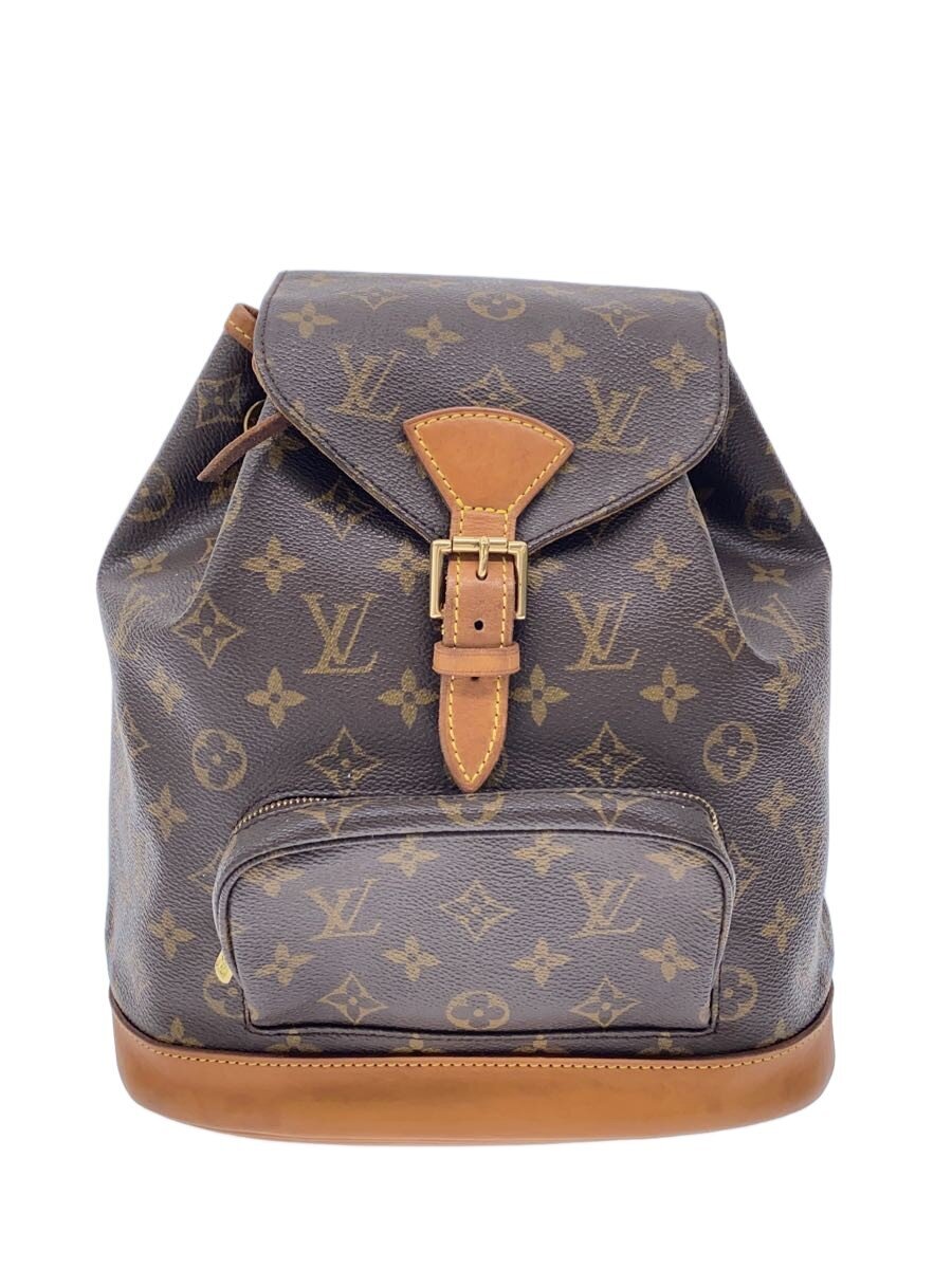 LOUIS VUITTON - 【中古】LOUIS VUITTON◆1)ミニ・モンスリ_モノグラム・キャンバス/PVC/BRW【バッグ】