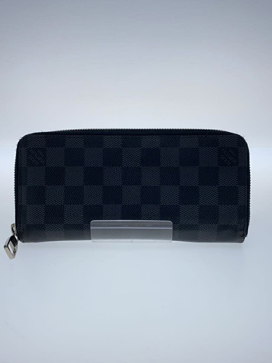 【中古】LOUIS VUITTON◆ジッピー・ウォレット・ヴェルティカル_ダミエ・グラフィット_BLK/PVC/BLK/総柄/メンズ【服飾雑貨他】