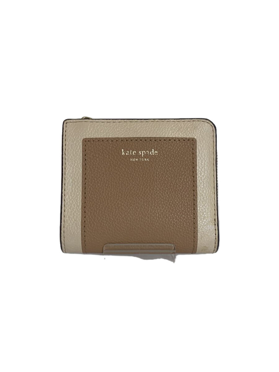 【中古】kate spade new york◆2つ折り財布/牛革/BRW/レディース//【服飾雑貨他】