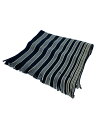 【中古】Paul Smith◆マフラー/ウール/BLK/ストライプ/メンズ【服飾雑貨他】